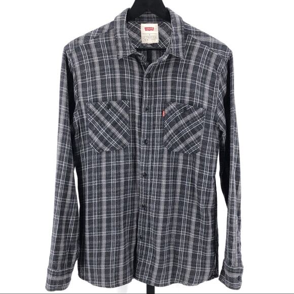 LEVIS plaid flannel button up shirt - Picture 1 of 5